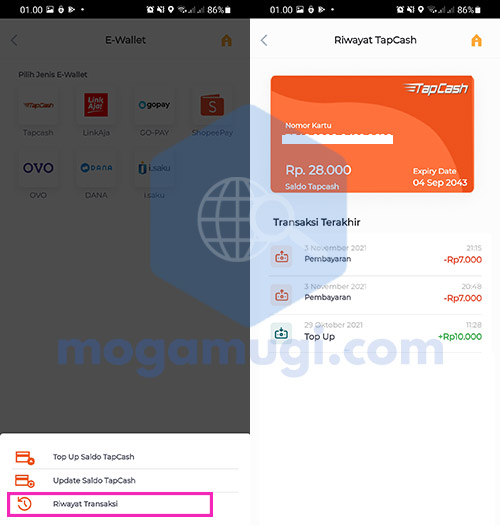 Cek Saldo BNI Tapcash Lewat HP