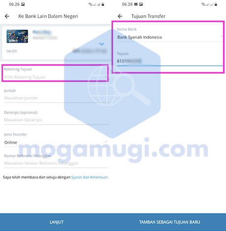 Livin Mandiri Tambah Tujuan Transfer