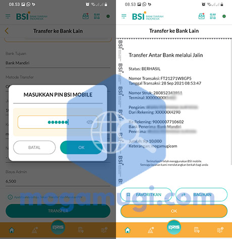 Masukan PIN Transaksi Berhasil