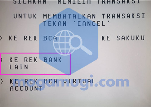 Pilih Rek Bank Lain