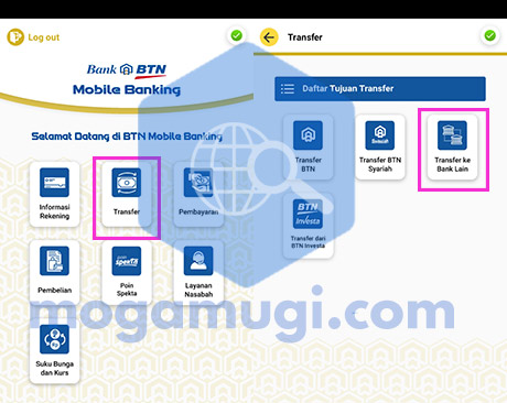 Transfer BTN ke BSI Lewat BTN Mobile