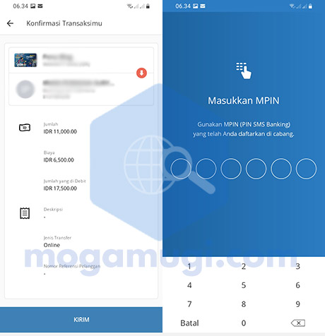 Konfirmasi Transaksi Mandiri Online