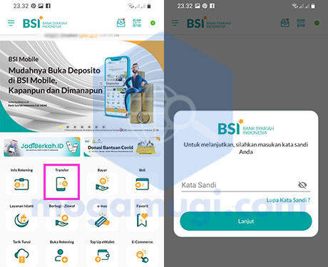 Cara Transfer Sesama BSI Lewat BSI Mobile