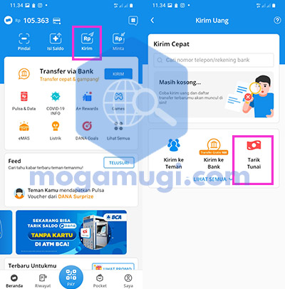 Cara Tarik Tunai DANA di ATM BCA Tanpa Kartu