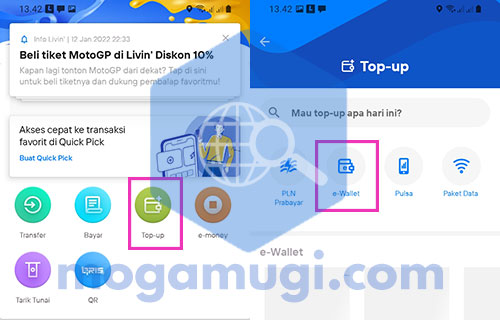 Cara Top Up DANA Lewat New Livin By Mandiri Baru 2022