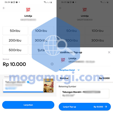 Cara Isi Saldo LinkAja Lewat New Livin by Mandiri