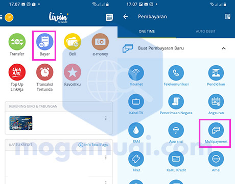 Livin Mandiri Multipayment