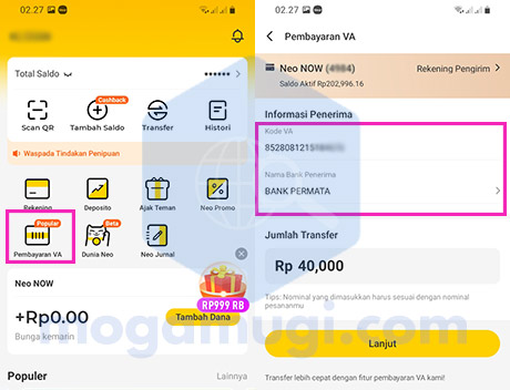 Cara Top Up DANA Lewat Neo+ atau BNC
