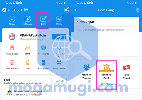 Cara Transfer DANA Ke Neo+ atau Bank Neo Commerce