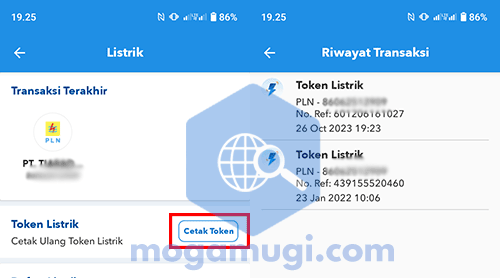 Mengatasi membeli token listrik di BRImo tapi lupa screenshot