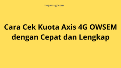 Cara Cek Kuota Axis 4G OWSEM dengan Cepat dan Lengkap
