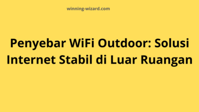 Penyebar WiFi Outdoor: Solusi Internet Stabil di Luar Ruangan