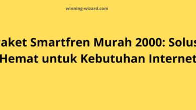 Paket Smartfren Murah 2000: Solusi untuk Kebutuhan Internet