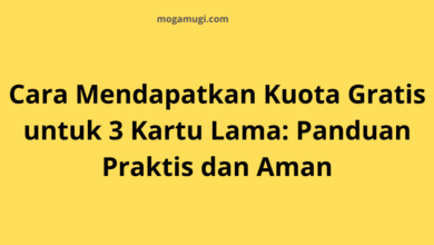 Cara Mendapatkan Kuota Gratis 3 Kartu Lama