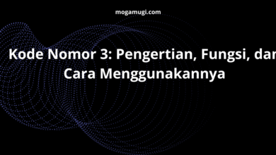 Kode Nomor 3: Pengertian, Fungsi, dan Cara Menggunakannya