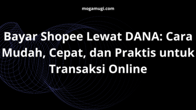 Bayar Shopee Lewat DANA: Cara Mudah, Cepat, dan Praktis untuk Transaksi Online